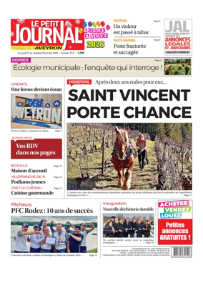 Cover of Le Petit Journal - L'hebdo local de l'Aveyron