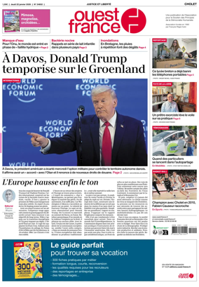 Cover of Ouest France (Cholet)