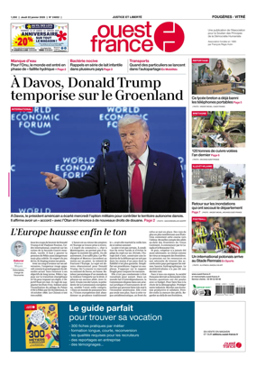 Cover of Ouest-France (Fougeres Vitre)