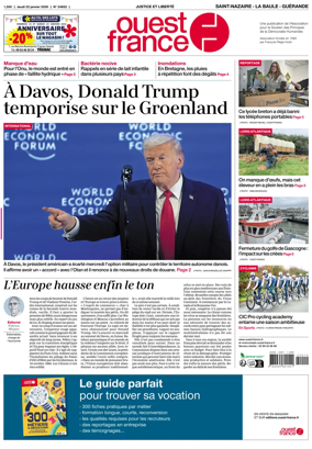 Cover of Ouest France (Saint-Nazaire La Baule Guerande)