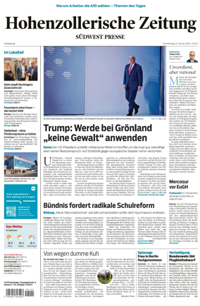 Cover of Hohenzollerische Zeitung