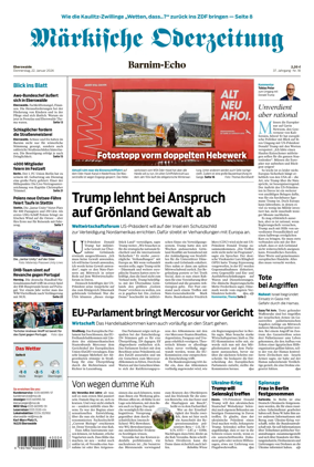 Cover of Markische Oderzeitung Eberswalde