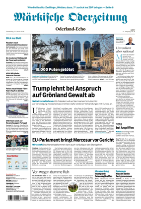 Cover of Markische Oderzeitung Oderland-Echo
