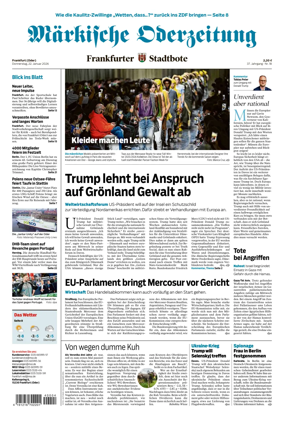 Cover of Markische Oderzeitung Frankfurt (Oder)