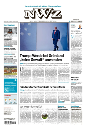 Cover of NWZ – Neue Wurttembergische Zeitung