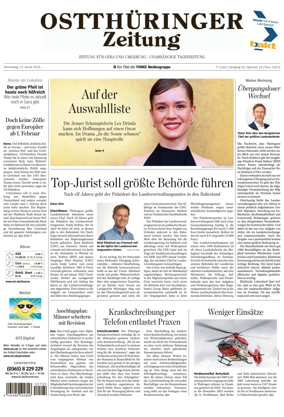 Cover of Ostthuringer Zeitung (Gera)