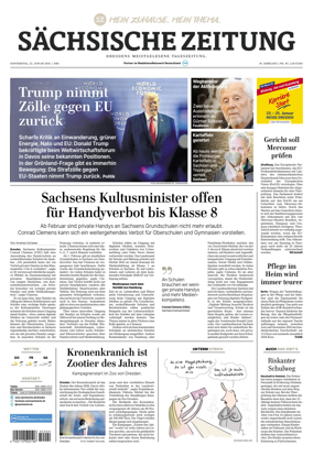 Cover of Sachsische Zeitung (Dresden)