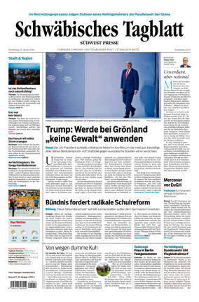 Cover of Schwabisches Tagblatt - Tubinger Chronik