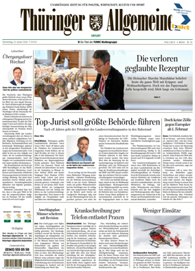 Cover of Thuringer Allgemeine (Erfurt)