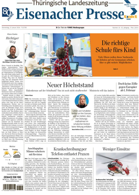 Cover of Thuringische Landeszeitung (Eisenach)