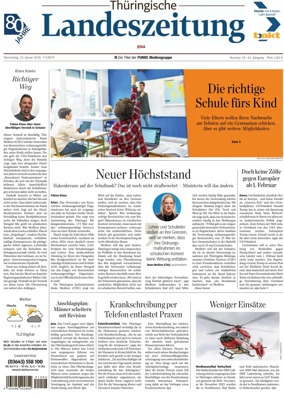 Cover of Thuringische Landeszeitung (Jena)