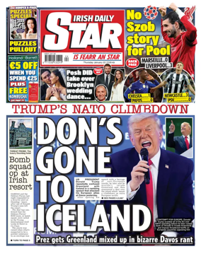 Cover of Irish Daily Star
