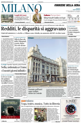 Cover of Corriere della Sera (Milano)