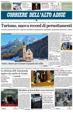 Cover of Corriere dell'Alto Adige