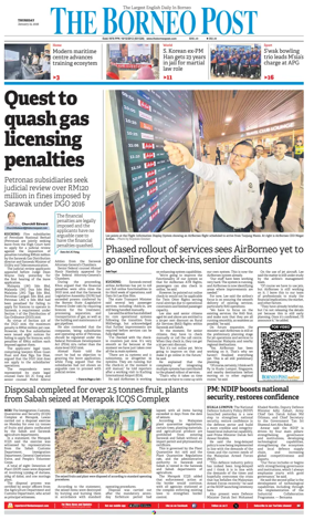 Cover of The Borneo Post (Sarawak)