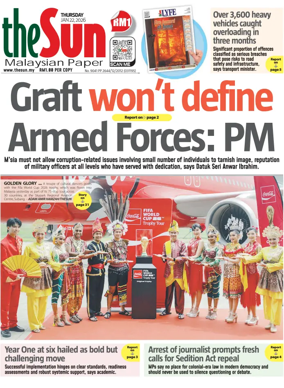 Cover of The Sun (Malaysia)