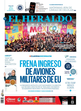 Cover of El Heraldo de Mexico