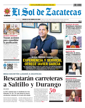 Cover of El Sol de Zacatecas