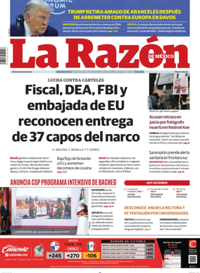Cover of La Razon de Mexico