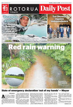 Cover of Rotorua Daily Post