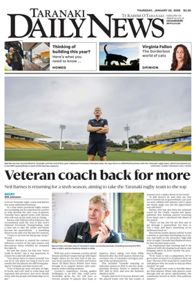 Cover of Taranaki Daily News