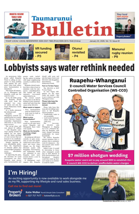 Cover of Taumarunui Bulletin