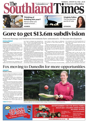 Cover of The Southland Times