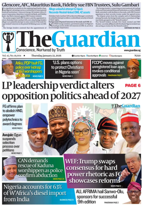 Cover of The Guardian Nigeria