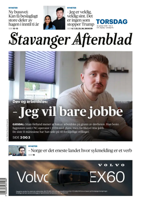 Cover of Stavanger Aftenblad
