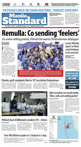 Cover of Manila Standard