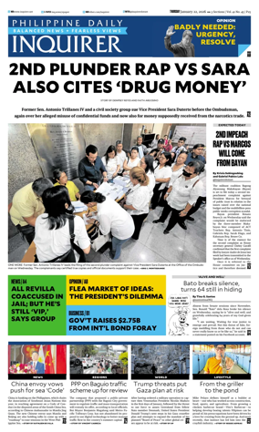 Cover of Philippine Daily Inquirer