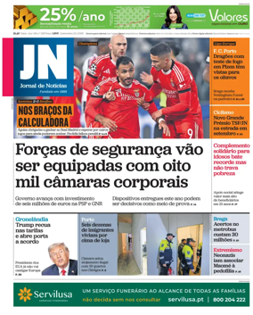 Cover of Jornal de Noticias