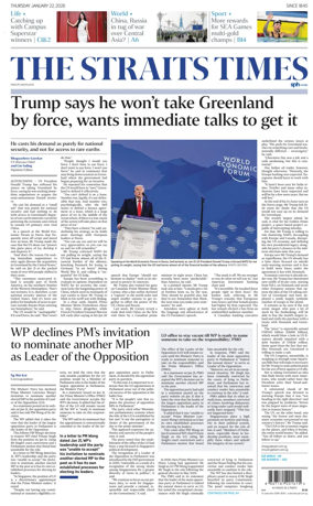 Cover of The Straits Times