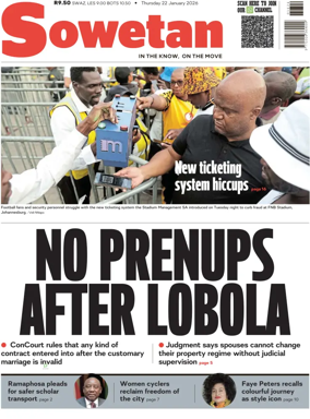 Cover of Sowetan