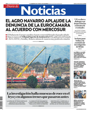 Cover of Diario de Noticias (Spain)