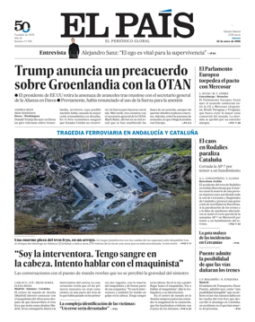 Cover of El Pais