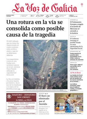 Cover of La Voz de Galicia (Ferrol)