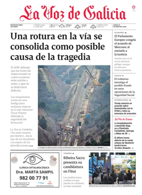 Cover of La Voz de Galicia (Monforte)