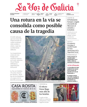 Cover of La Voz de Galicia (Pontevedra)