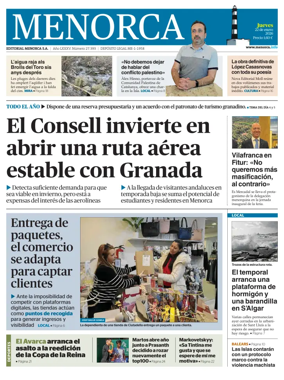 Cover of Menorca Diario Insular