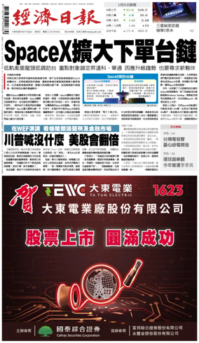 Cover of Economic Daily News (Taiwan)