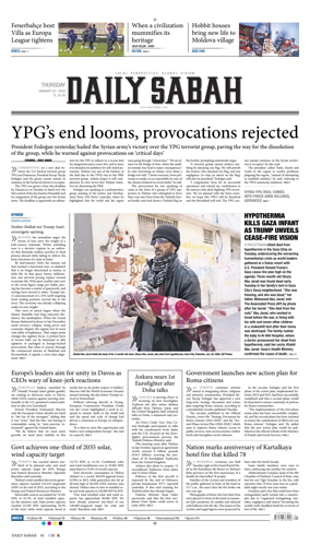 Cover of Daily Sabah (Turkey)