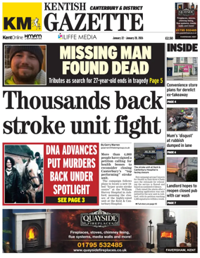 Cover of Kentish Gazette Canterbury & District