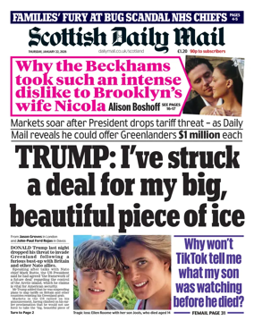 Cover of Scottish Daily Mail