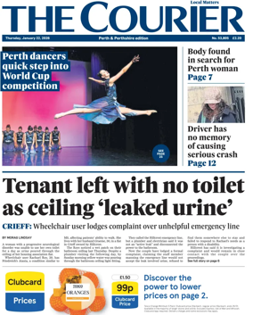 Cover of The Courier & Advertiser (Perth and Perthshire Edition)