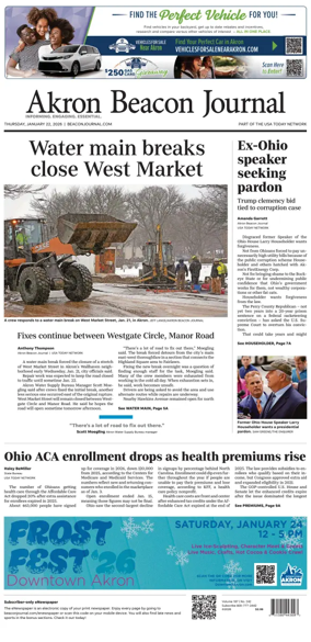 Cover of Akron Beacon Journal