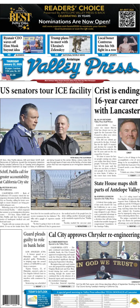 Cover of Antelope Valley Press