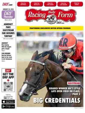 Cover of Daily Racing Form National Digital Edition