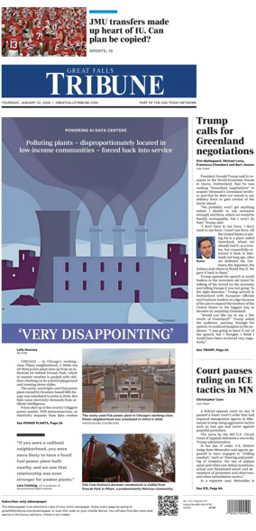 Cover of Great Falls Tribune