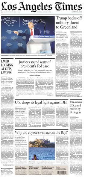 Cover of Los Angeles Times